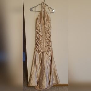 Jessica McClintock Gold Satin Wedding Dress